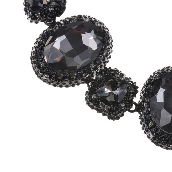 Choker Necklaces Online NZ | Buy Choker Necklace New fashion Design Black glass crystal choker Collar Rhinestone Statement Necklace
