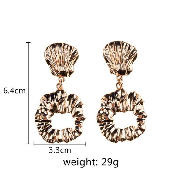 Costume Jewellery New Zealand Shop Online | Gold Color Drop Earrings Vintage Fashion Jewelry for Women Wedding Party Dangle Earrings