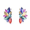 Costume Jewellery New Zealand | Shop Online | Colorful Flower Leaves Luxury Design ladies Earrings | Leaf Design | Jewelry Wedding Charm | Women Earrings