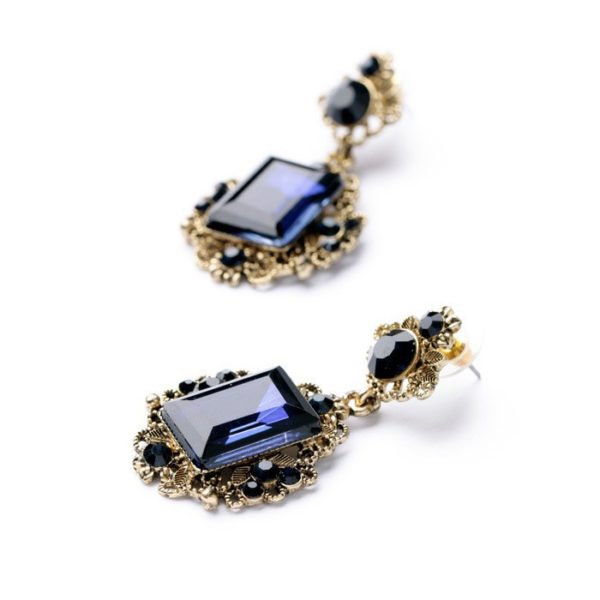 Costume Jewellery NZ | Shop Online at Alora | Trendy Statement Jewelry Vintage Elegant Shiny Resin Stone Drop Earrings Factory Wholesale