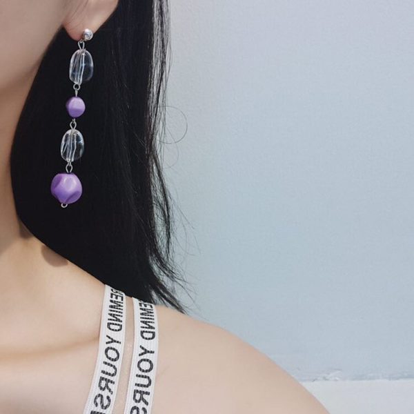 Summer Candy Colour Geometric Earrings For Women Acrylic Beads Water Drop Shape Pendientes Onine New Zealand Jewellery Store