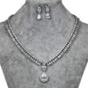 Elegant Silver Teardrop Cubic Zirconia Necklace and Earring Bridal Jewelry Set from Alora New Zealand Online Jwellery Shop